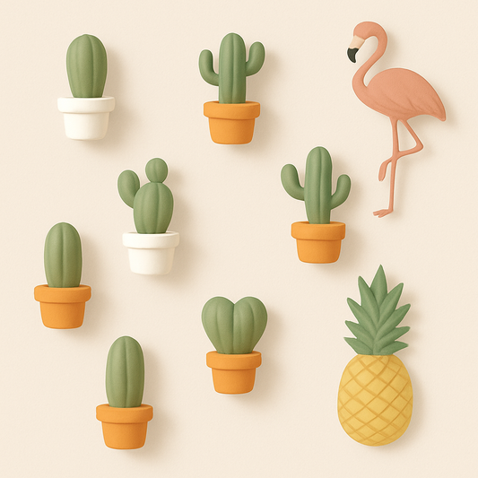 Mini Cactus Fridge Magnets