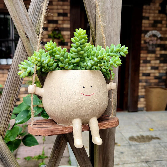 Happy Swinging Plant Pots