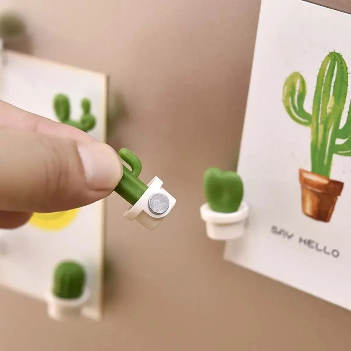 Mini Cactus Fridge Magnets