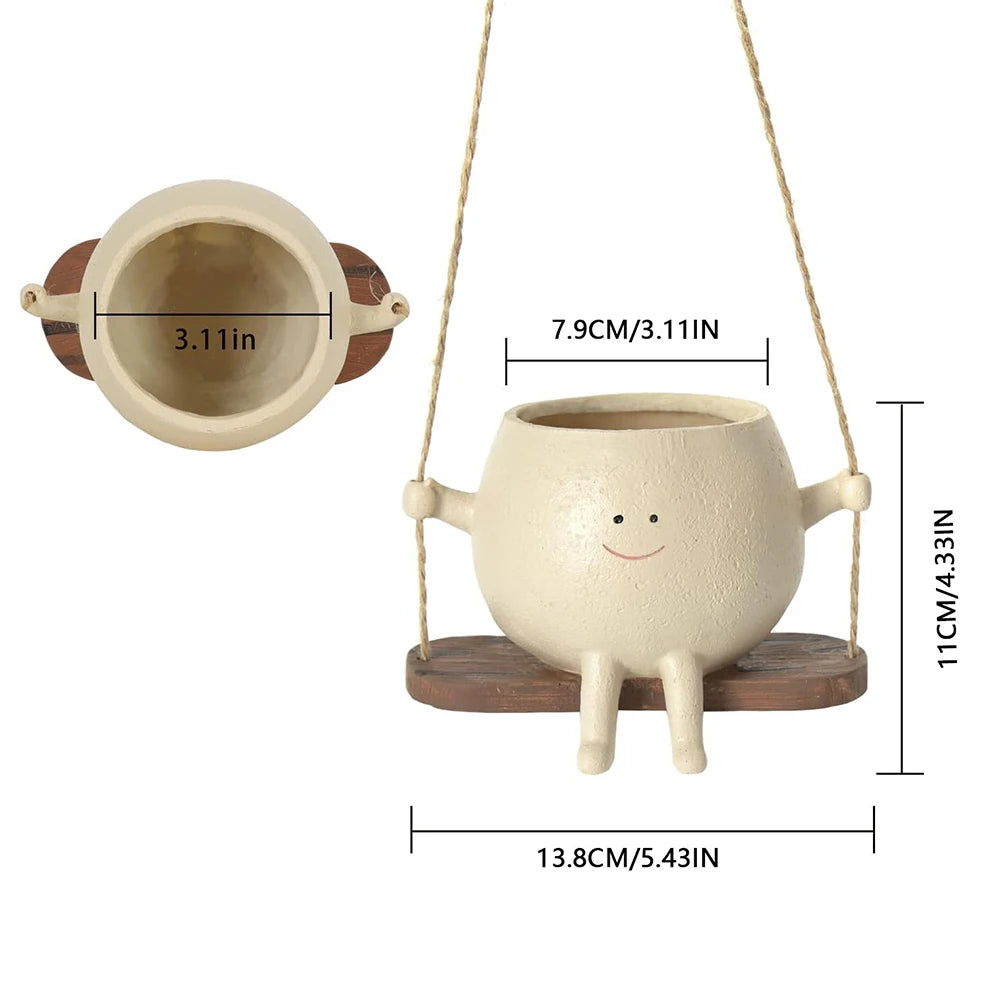 Happy Swinging Plant Pots