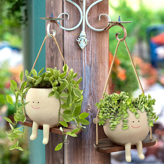 Happy Swinging Plant Pots